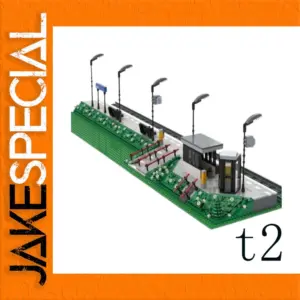 City Train Station Model with 1221 Bricks