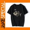 Bold Skeletal Fish Graphic T-Shirt for Men