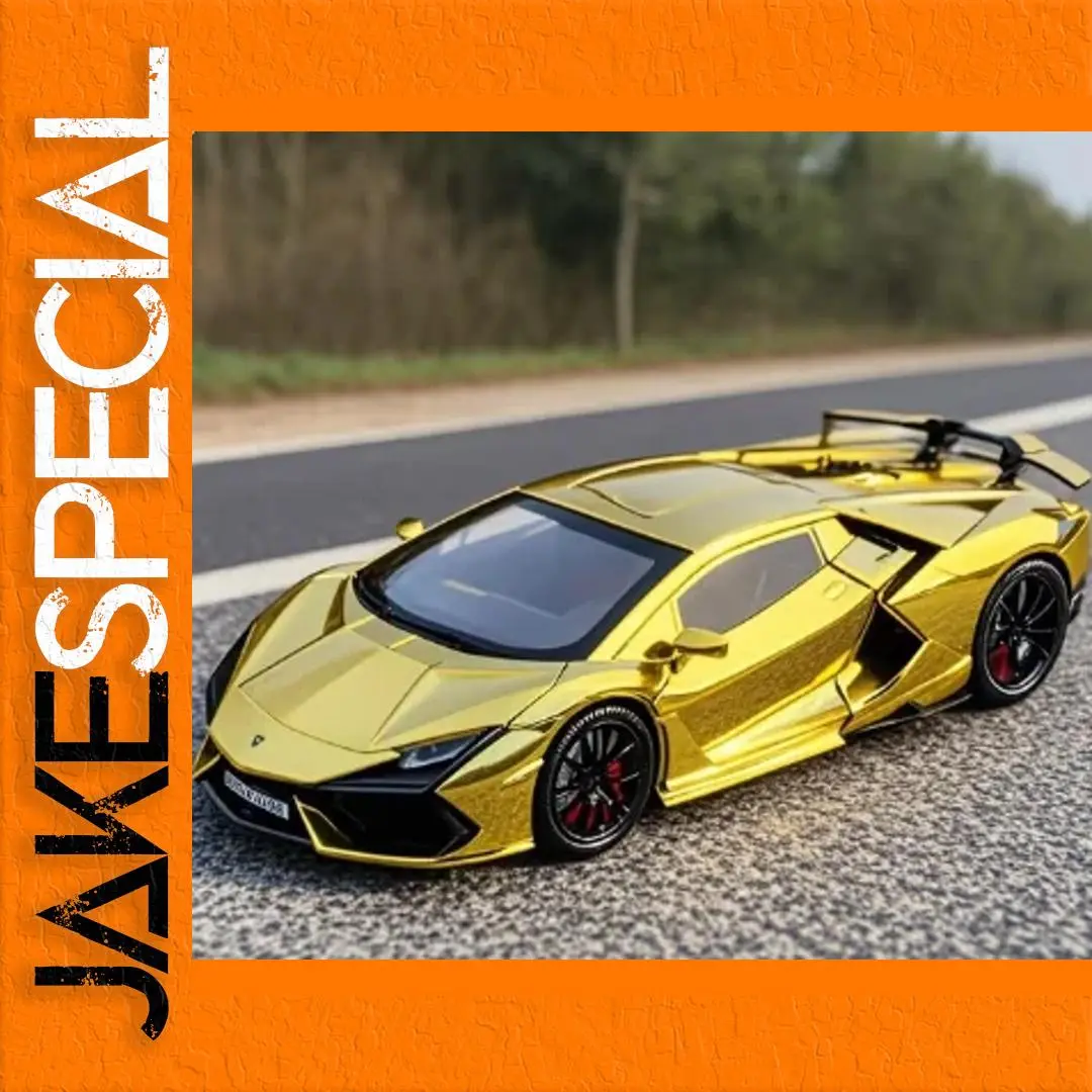 Gold Lamborghini Revuelto Diecast Model 1:24 1 Gold Lamborghini Revuelto Diecast Model 1:24