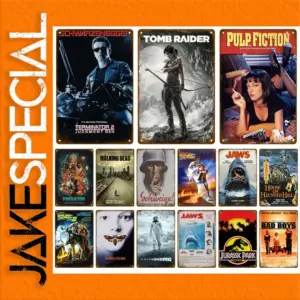 Vintage Films Poster Retro Metal Wall Sign