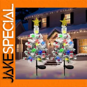 Outdoor Solar Christmas Tree Set with LED Lights