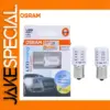 Red OSRAM LED P21W S25 1156 Bulbs, 2 Pack
