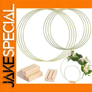 Gold Metal Wreath Ring Hoop for Crafts