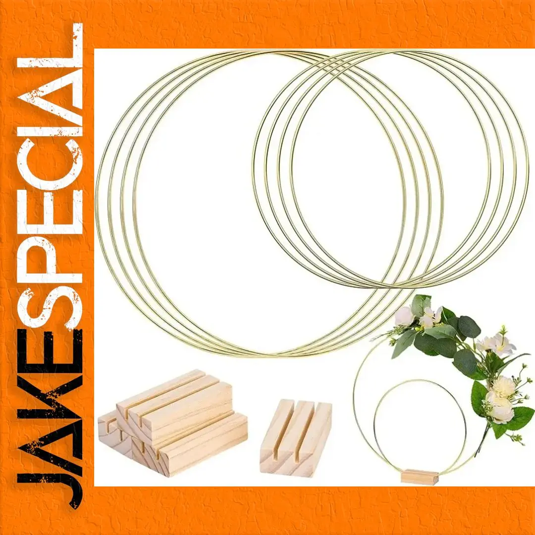 Gold Metal Wreath Ring Hoop for Crafts 1 Gold Metal Wreath Ring Hoop for Crafts