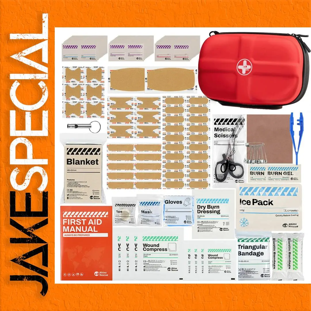 Waterproof Portable First Aid Kit in Red 1 Waterproof Portable First Aid Kit in Red