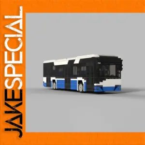 Detailed 615-Piece Bus Building Block Model