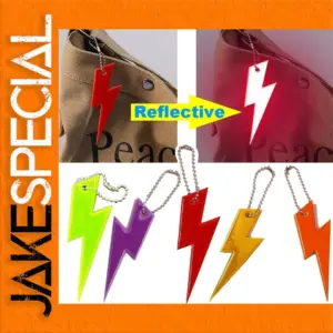 Colorful Lightning Bolt Reflective Pendant Set