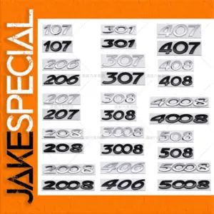 Peugeot 3D Rear Badge for Models 206-508
