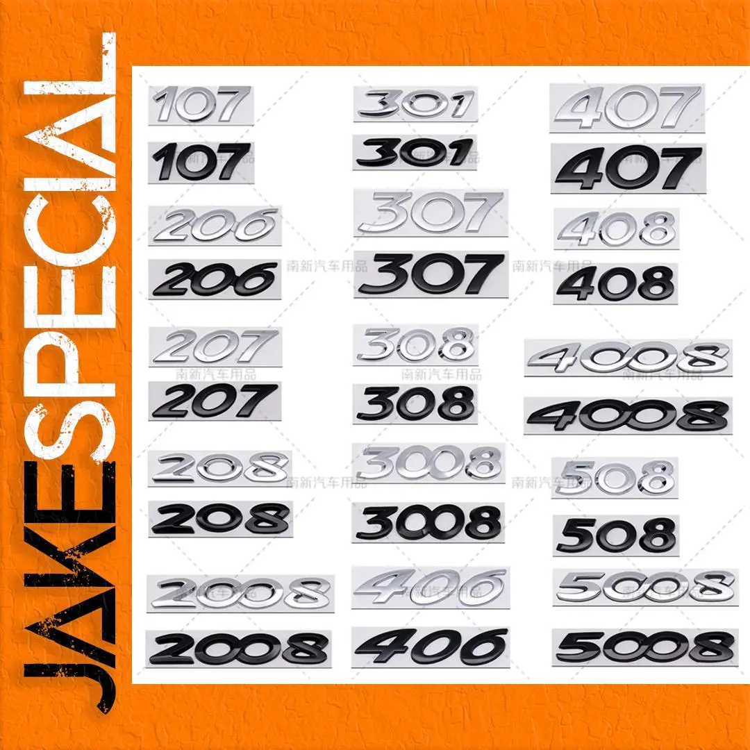 Peugeot 3D Rear Badge for Models 206-508 1 Peugeot 3D Rear Badge for Models 206-508