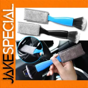 Car Interior Cleaning Brush with Nylon & Fleece