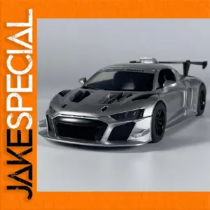 Silver Audi R8 LMS GT2 Model Car 1:24 Scale