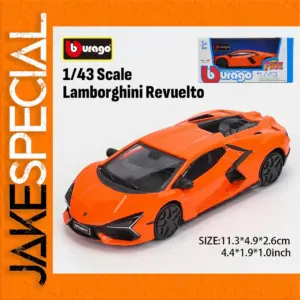 Vibrant Orange Lamborghini Revuelto 1:43 Diecast Model