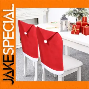 Festive Santa Hat Chair Cover Set