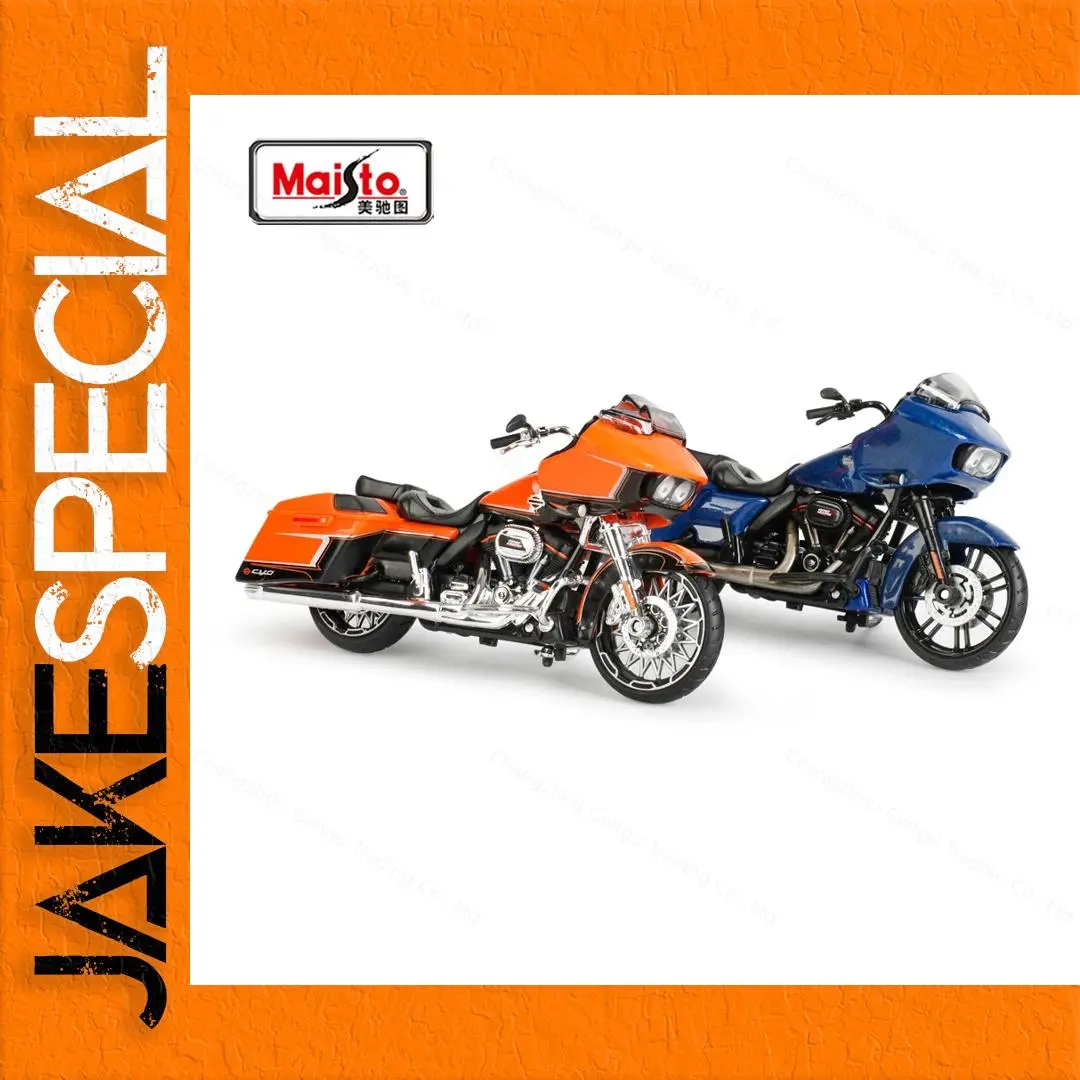 1:18 Scale Die-Cast Motorcycle Model in Blue or Orange 1 1:18 Scale Die-Cast Motorcycle Model in Blue or Orange