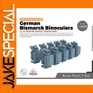 German Bismarck Model Binoculars Set 1/200 Scale