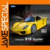 Vibrant Yellow Porsche 918 Spyder Diecast Model