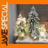 Mini Snow-Flocked Christmas Tree with Lights