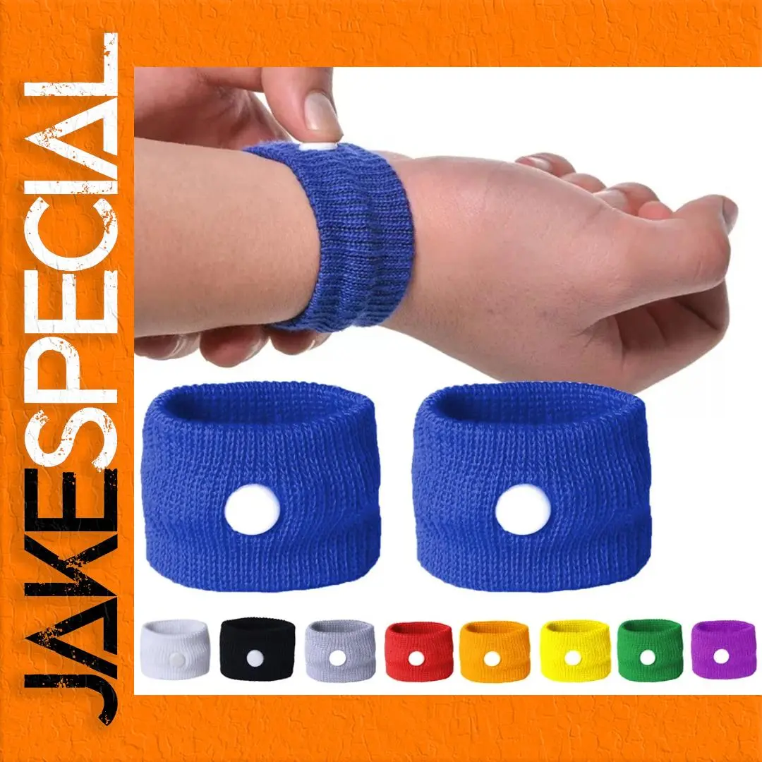 Blue Motion Sickness Relief Wristbands Set of Two 1 Blue Motion Sickness Relief Wristbands Set of Two