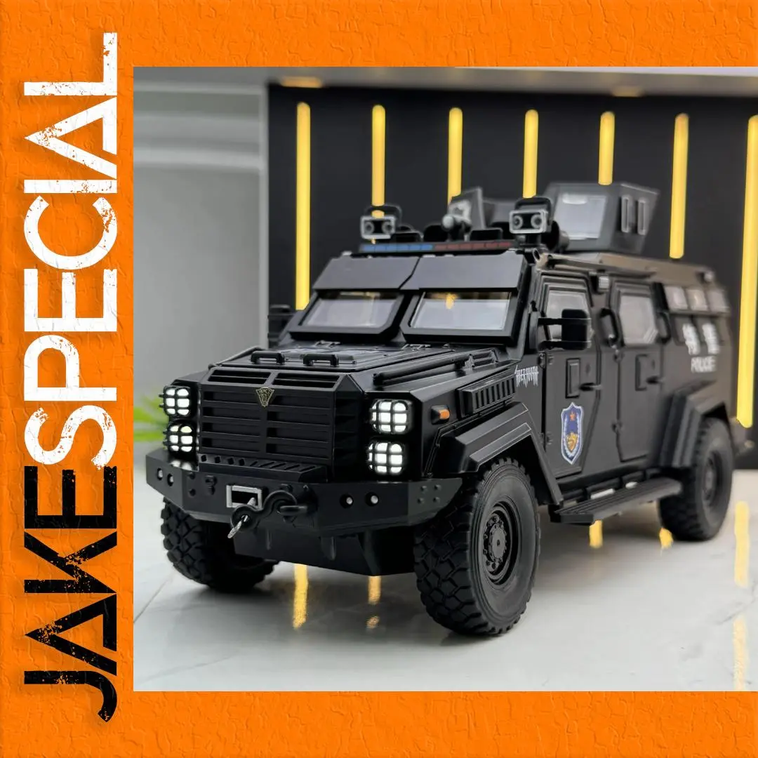 1:24 Alloy Tiger Armored Police Truck Model 1 1:24 Alloy Tiger Armored Police Truck Model