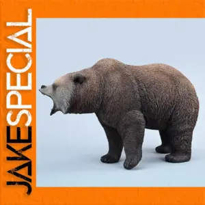 Lifelike 1/6 Scale Grizzly Bear Model
