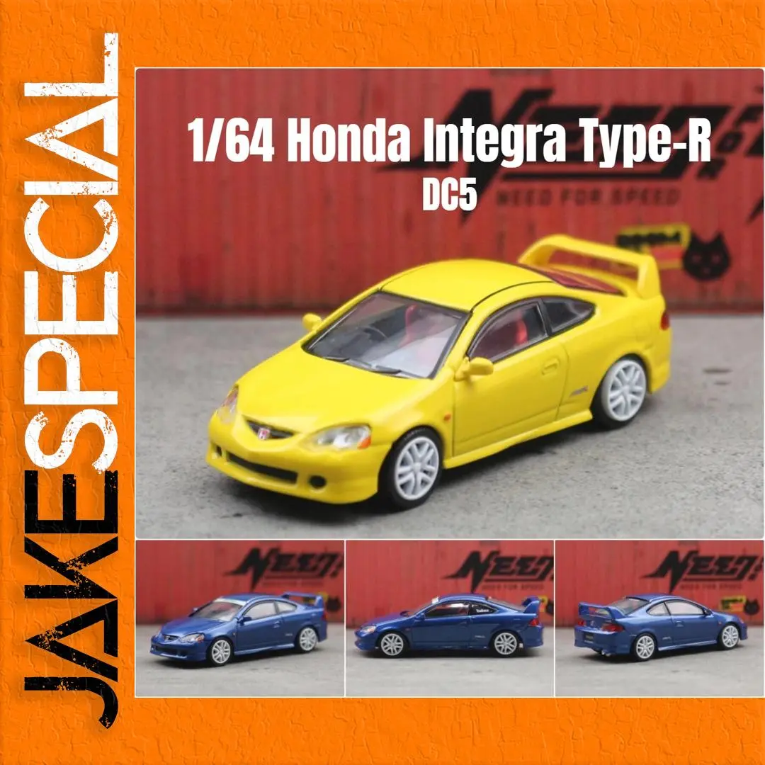 Honda Integra Type-R DC5 Diecast Model 1:64 in Yellow 1 Honda Integra Type-R DC5 Diecast Model 1:64 in Yellow
