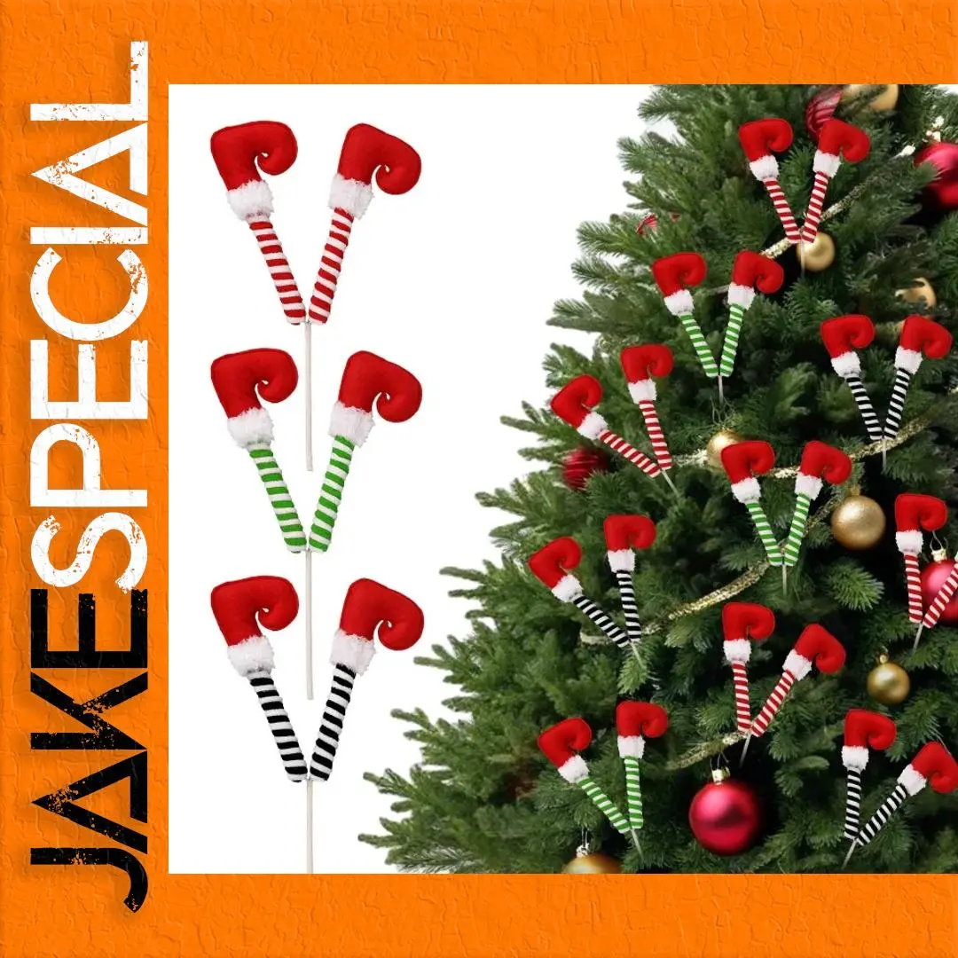 Christmas Elf Legs Decorative Picks 1 Christmas Elf Legs Decorative Picks