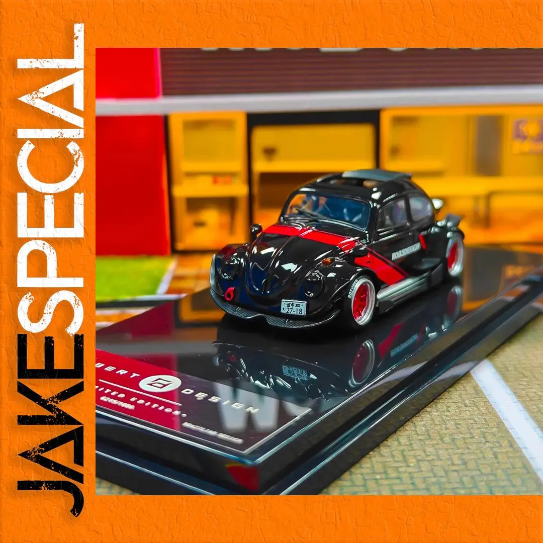 Beetle RWB 1:64 Diecast Model Black Red 1 Beetle RWB 1:64 Diecast Model Black Red