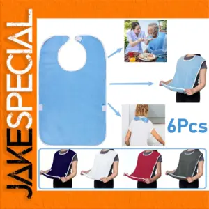 Light Blue Waterproof Adult Bib for Care