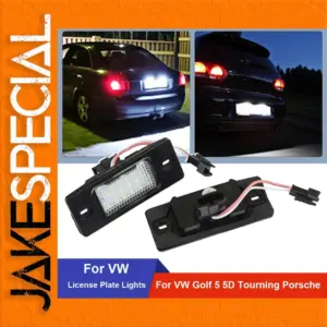 VW 12V Waterproof LED License Plate Lights Set
