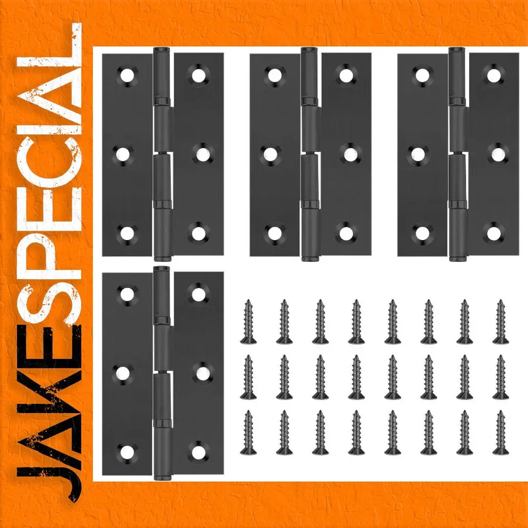 Black Stainless Steel Door Hinges Set 1 Black Stainless Steel Door Hinges Set