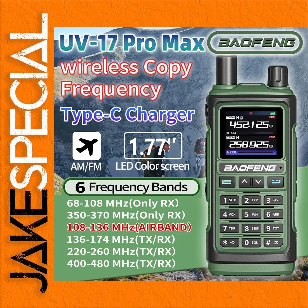 Baofeng UV-17 Pro Max Walkie-Talkie 5-10Km Range 1 Baofeng UV-17 Pro Max Walkie-Talkie 5-10Km Range