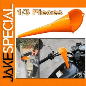 Vibrant Orange Automotive Fuel Funnel