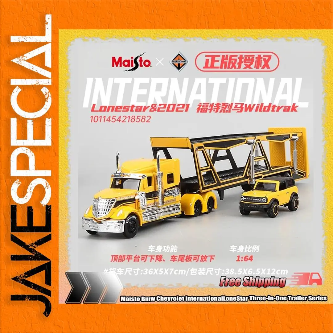 Vivid Yellow 1:64 Die-Cast Semi-Truck Set 1 Vivid Yellow 1:64 Die-Cast Semi-Truck Set