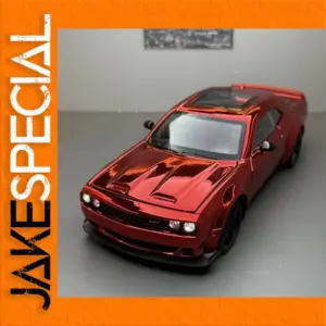 Red 1:24 Dodge Challenger SRT Hellcat Model