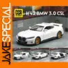White BMW 3.0 CSL Diecast Model Car 1/42