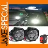 Black Motorcycle LED Headlight Set 7500K 18W 1800 Lumens