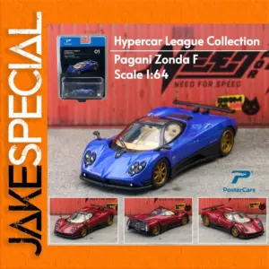 Blue Pagani Zonda F Roadster Model 1:64 Scale