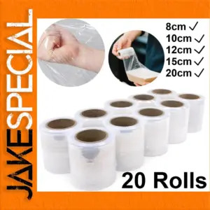 Versatile 20-Pack Clear Stretch Film Rolls