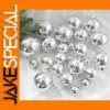 Elegant Silver Christmas Ornaments Set