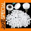 White Hinged Plastic Screw Cap Covers Set