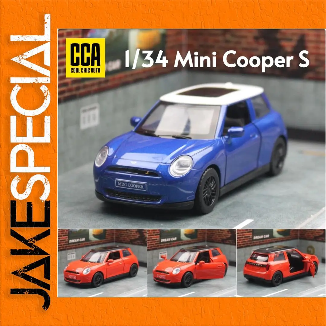 Mini Cooper S 1/34 Diecast Model in Blue or Red 1 Mini Cooper S 1/34 Diecast Model in Blue or Red