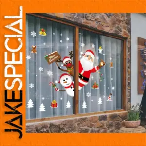 Festive Christmas Window Wall Stickers Set