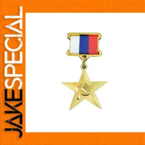 CCCP Gold Star Medal Replica with Ribbon