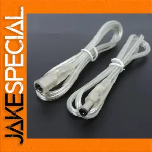 Transparent DC Power Extension Cable (20 AWG, 5A)