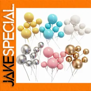 Colorful Foam Ball Cake Topper Set for Celebrations