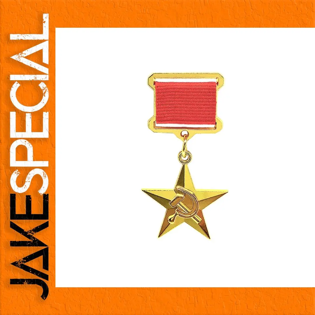 Soviet-Style Medal with Red Ribbon 1 Soviet-Style Medal with Red Ribbon