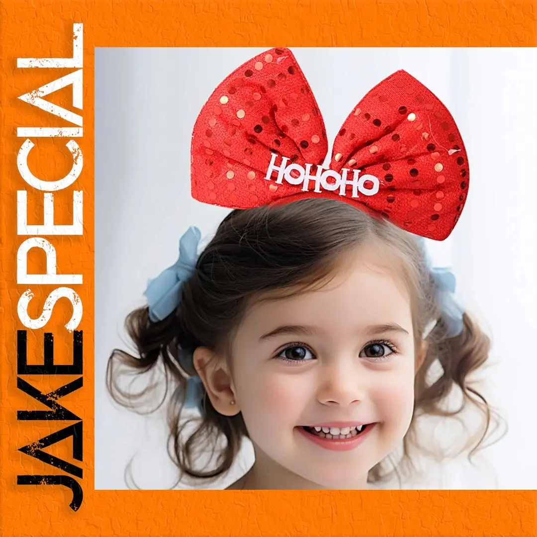 Festive Christmas Headband with Plush Bow 1 Festive Christmas Headband with Plush Bow