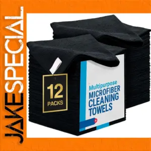 Microfiber Cleaning Towels Set in Black or Grey