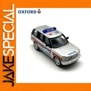 Realistic Silver Police Range Rover Model 1:76 Scale