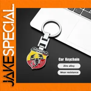 Abarth Car Emblem Keychain 8.2cm zinc alloy